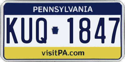 PA license plate KUQ1847
