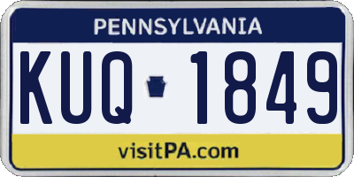PA license plate KUQ1849