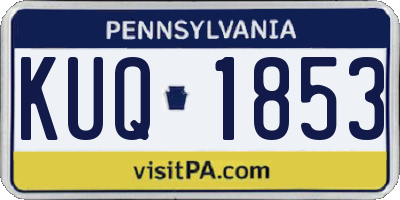 PA license plate KUQ1853