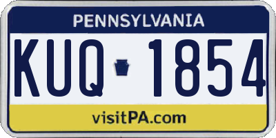 PA license plate KUQ1854