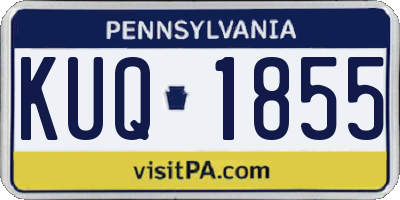 PA license plate KUQ1855