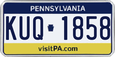 PA license plate KUQ1858