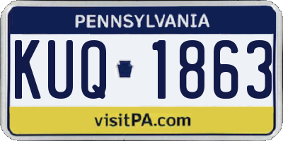 PA license plate KUQ1863