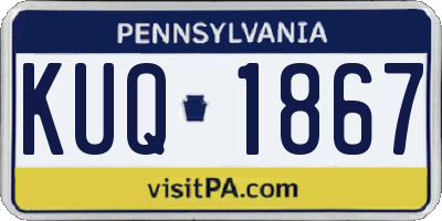 PA license plate KUQ1867