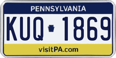 PA license plate KUQ1869