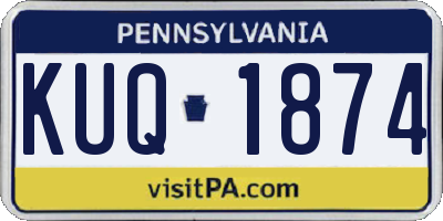 PA license plate KUQ1874