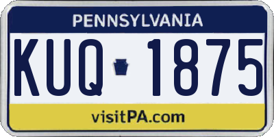 PA license plate KUQ1875