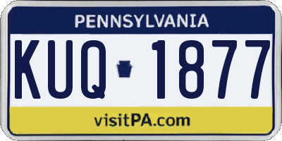 PA license plate KUQ1877