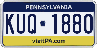 PA license plate KUQ1880