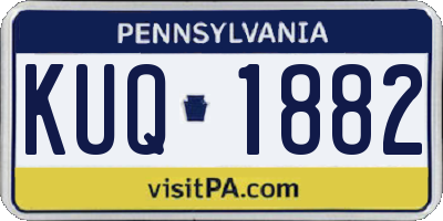 PA license plate KUQ1882