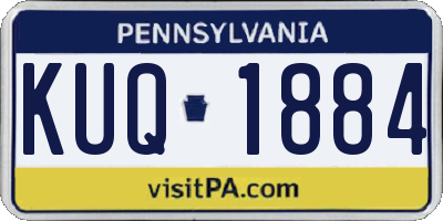 PA license plate KUQ1884