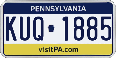 PA license plate KUQ1885