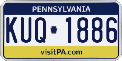 PA license plate KUQ1886