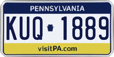 PA license plate KUQ1889