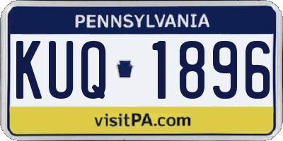PA license plate KUQ1896