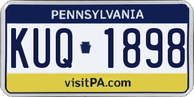 PA license plate KUQ1898
