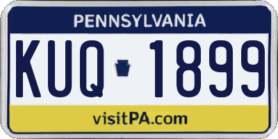 PA license plate KUQ1899