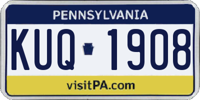 PA license plate KUQ1908