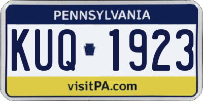 PA license plate KUQ1923