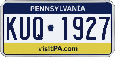 PA license plate KUQ1927