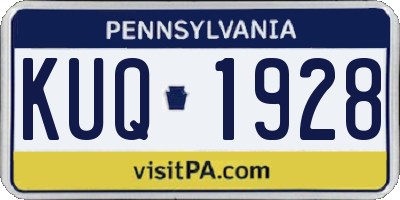 PA license plate KUQ1928