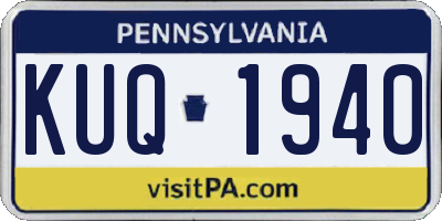 PA license plate KUQ1940