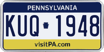 PA license plate KUQ1948