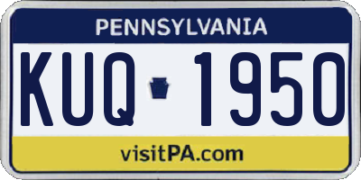 PA license plate KUQ1950