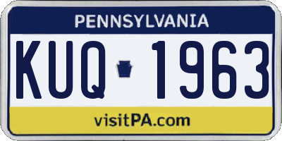 PA license plate KUQ1963