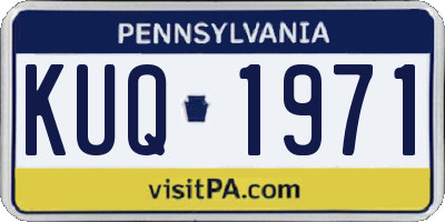 PA license plate KUQ1971