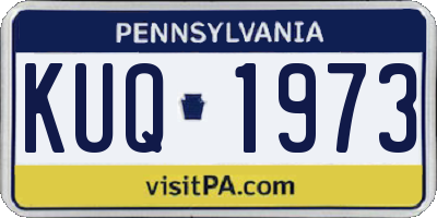 PA license plate KUQ1973
