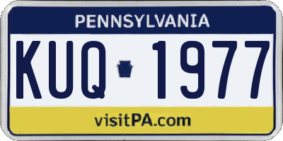 PA license plate KUQ1977