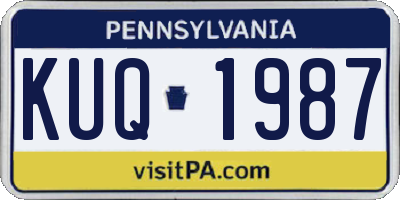 PA license plate KUQ1987