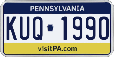 PA license plate KUQ1990