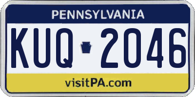 PA license plate KUQ2046