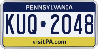PA license plate KUQ2048