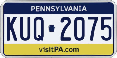 PA license plate KUQ2075