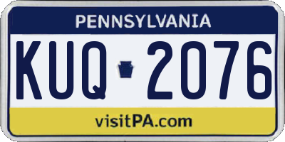PA license plate KUQ2076