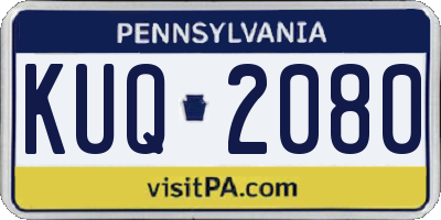 PA license plate KUQ2080