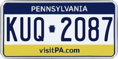 PA license plate KUQ2087