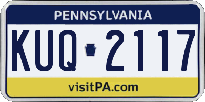PA license plate KUQ2117