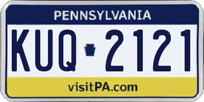 PA license plate KUQ2121