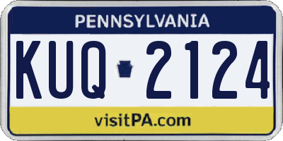PA license plate KUQ2124
