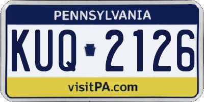 PA license plate KUQ2126