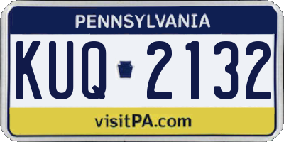 PA license plate KUQ2132