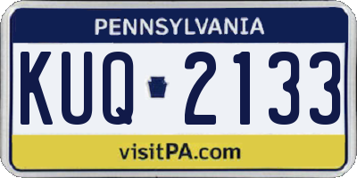 PA license plate KUQ2133