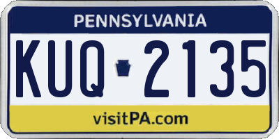 PA license plate KUQ2135
