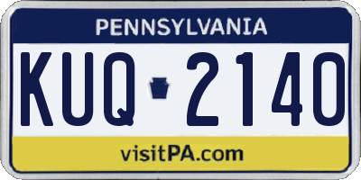 PA license plate KUQ2140