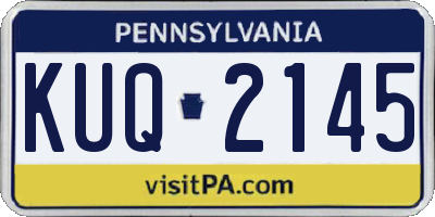 PA license plate KUQ2145