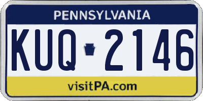PA license plate KUQ2146